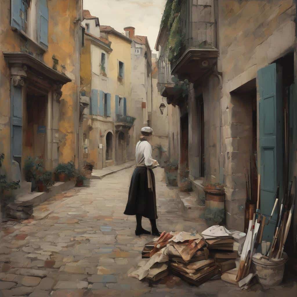 Ανθρακώδης φαίνεται μια ήρεμη γειτονιά με άνθρωπο που διαβάζει βιβλία γύρω από την τέχνη και την παιδεία.